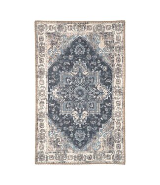 Paillasson Jackie 50x80 cm fleurs bleu beige