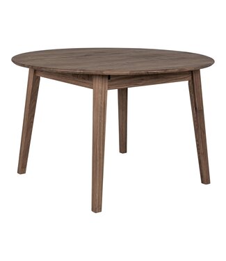 Table ronde à rallonge Florence Ø118 cm chêne fumé