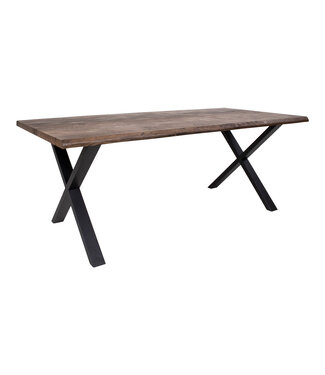 Eettafel rechthoek Julias 200x95 cm eikenhout smoked