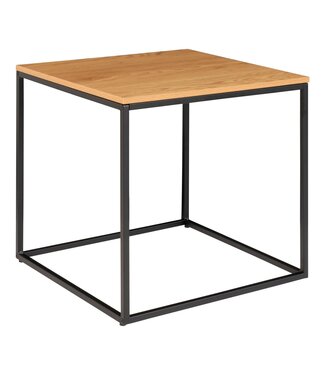 Walther table basse carrée  aspect bois 45x45 cm