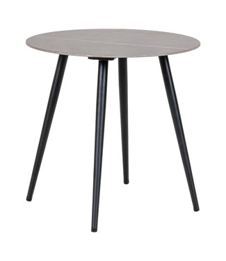 Table d'appoint Lova aspect marbre anthracite Ø45 cm