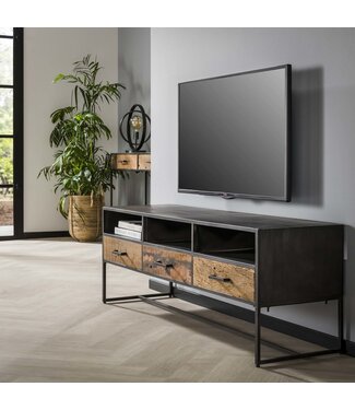 Rayan Meuble TV industriel Bois 135x60 I Livraison & retour