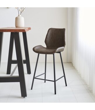 Dimehouse Beau Tabouret De Bar Industriel Brun