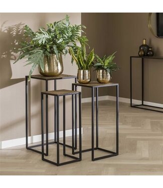 Lizzy Table d'appoint bronze métallique set de 3