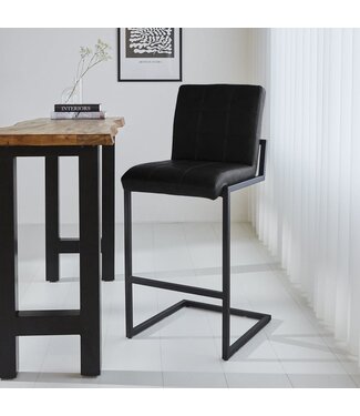 Dimehouse Hoxton Tabouret De Bar Industriel Noir