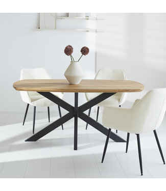Table de salle à manger danoise Mikkel ovale en chêne 180x100 cm