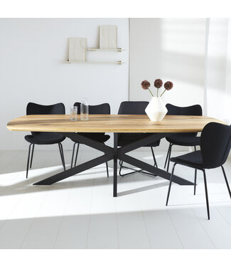 Eettafel Mikkel deens ovaal eikenhout 260x110 cm