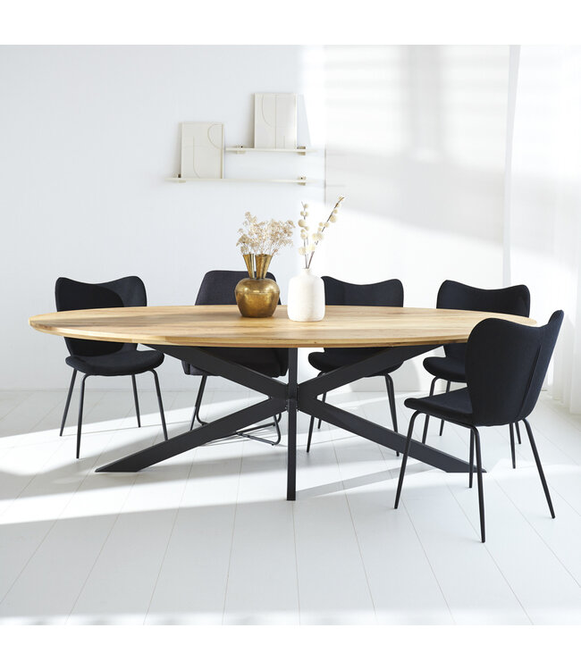 Ovale eettafel Odin eikenhout 240x110 cm