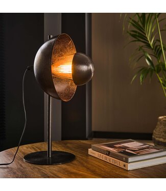 Selena Lampe de chevet industrielle noir nickel