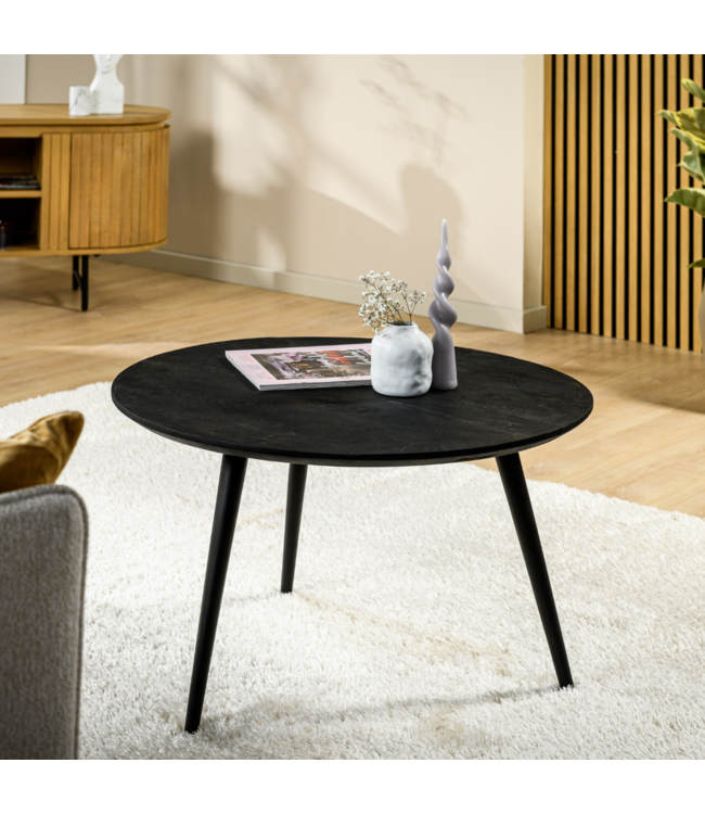 Mylie Table basse ronde noir Ø75