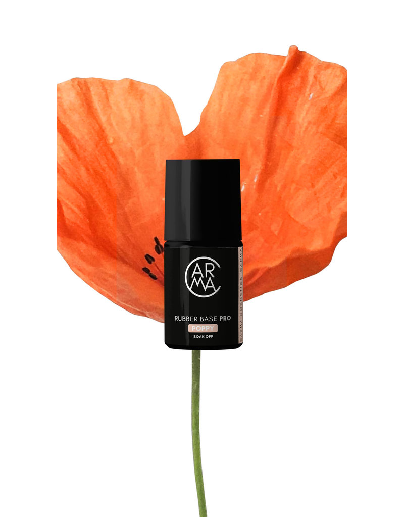 CARMA  COSMETICS Rubber Base Poppy - Birth Flower August