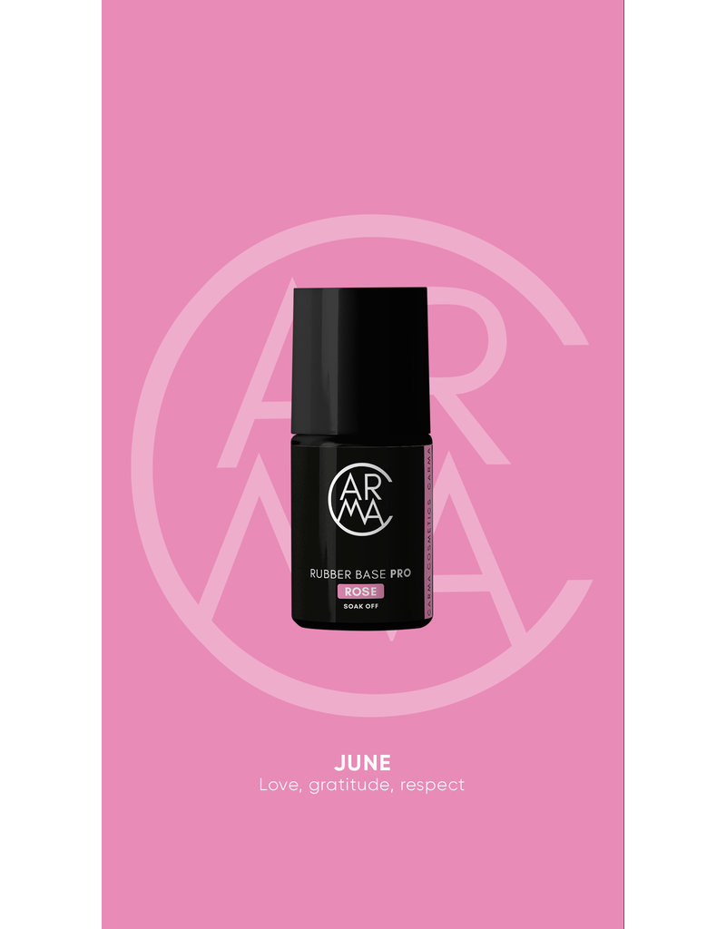 CARMA  COSMETICS Rubber Base Rose - Birth Flower June