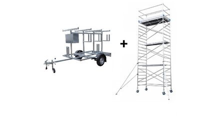 Mobile scaffold + trailer