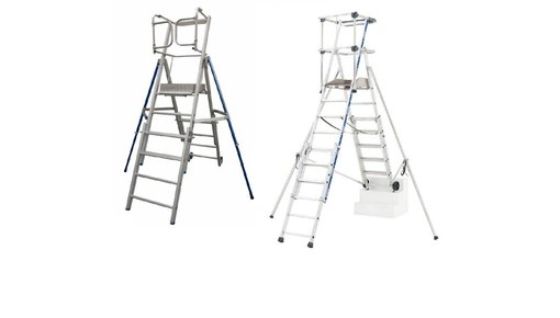 Telescopic platform ladder