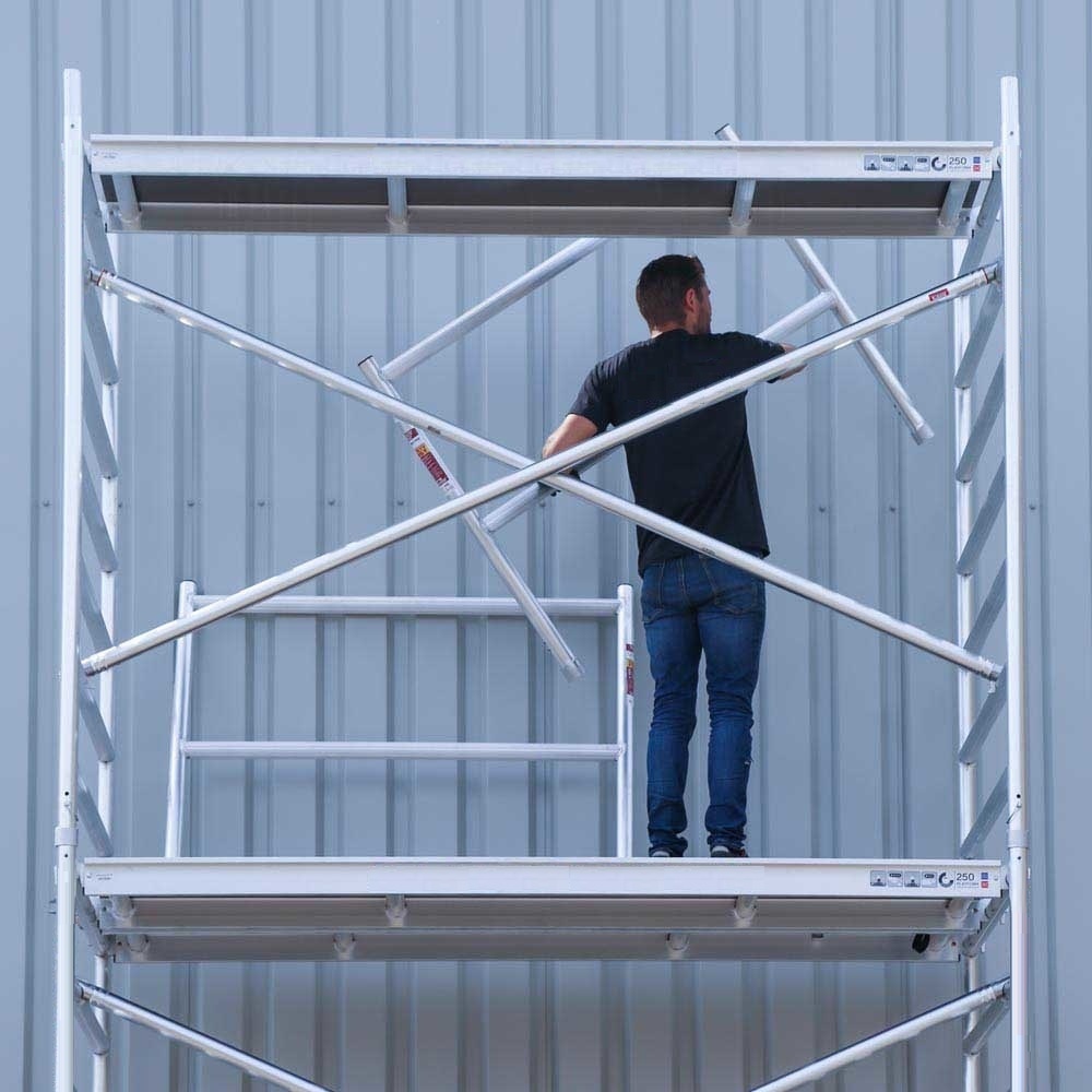 Échafaudage roulant MDS 75 x 190 x 10,2 m hauteur travail - Ladder-Steiger