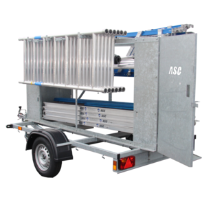 Mobile scaffold AGS PRO 75 x 250  x 10 m + lockable trailer