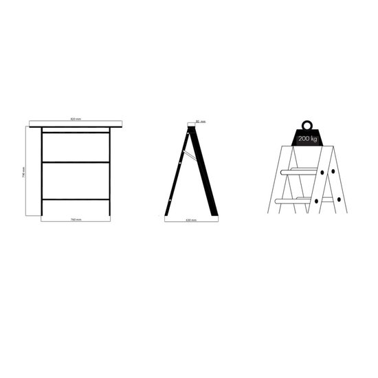 Solide Solide aluminium schraag