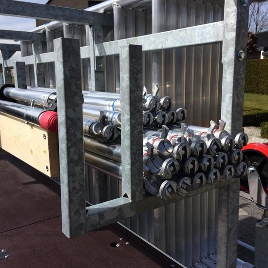 Euroscaffold Echafaudage roulant 135 x 305  x 14 m + remorque