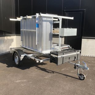 Mobile scaffold 135 x 250 x 10 m + trailer