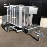 Mobile scaffold 135 x 250 x 8 m + lockable trailer