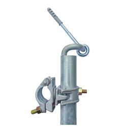 Scaffolding anchor tube with hook