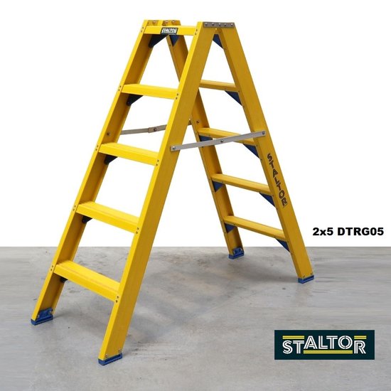 Staltor Escabeau double en fibre de verre 2x8 marches Staltor | Non conducteur