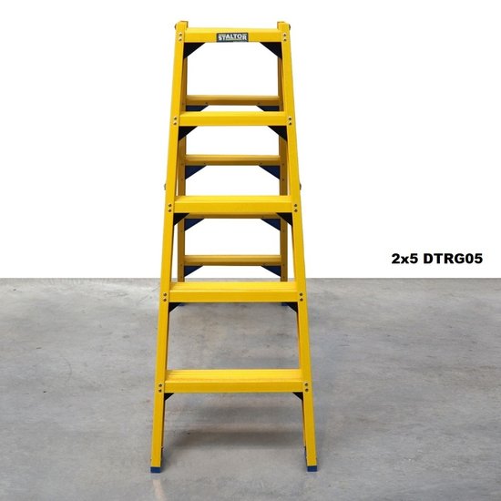 Staltor Escabeau double en fibre de verre 2x8 marches Staltor | Non conducteur