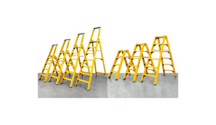 Glasvezelversterkte kunststof trapladders