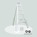 Hendon tripod ladders Vultur échelle trépied 360 cm avec 3 pieds réglables