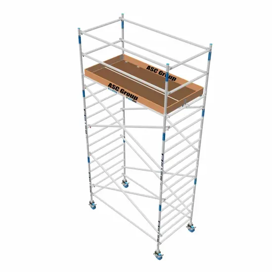 ASC ASC échafaudage roulant 135x250 hauteur travail 6,2 m