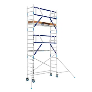 Mobile scaffold 75x190 AGS Pro 6.2 m working height advance guard rail