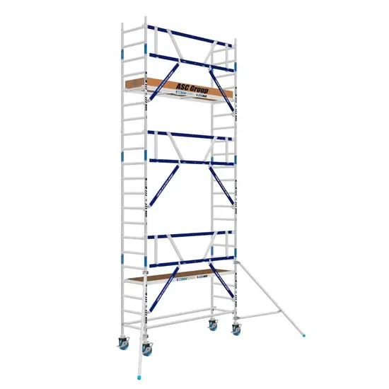 ASC ASC AGS Pro rolling scaffold 75x190 7.2m working height guardrail one side