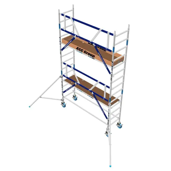 ASC ASC AGS Pro échafaudage roulant 75x250 5,2m HT garde-corps un côté