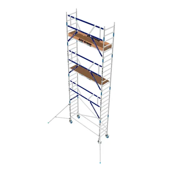 ASC ASC AGS Pro rolling scaffold 75x250 8.2m working height guardrail one side