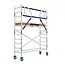 ASC Echafaudage roulant 75x305 Pro 4,2 m hauteur travail garde-corps MDS