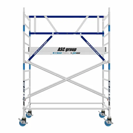ASC ASC AGS Pro rolling scaffold 135x190 4.2m working height guardrail one side