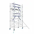 ASC ASC AGS Pro échafaudage roulant 135x190 6,2m HT garde-corps un côté