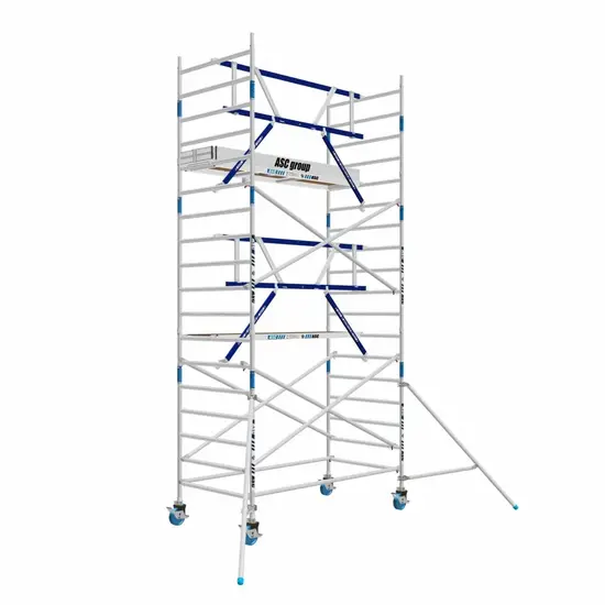ASC ASC AGS Pro rolling scaffold 135x190 6.2m working height guardrail one side