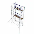 ASC ASC AGS Pro échafaudage roulant 135x190 6,2m HT garde-corps un côté