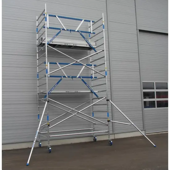 ASC ASC AGS Pro échafaudage roulant 135x190 6,2m HT garde-corps un côté