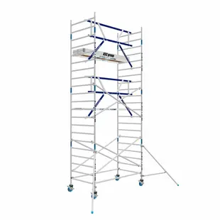 Echafaudage roulant 135x190 Pro 7,2 m hauteur travail garde-corps MDS