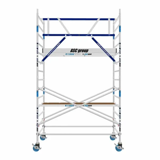 ASC ASC AGS Pro échafaudage roulant 135x250 5,2m HT garde-corps un côté