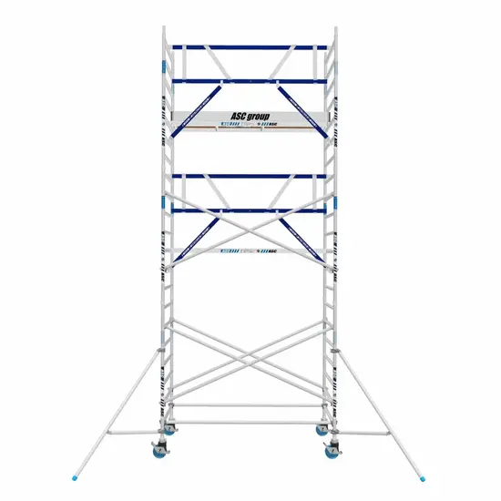 ASC ASC AGS Pro échafaudage roulant 135x250 7,2m HT garde-corps un côté
