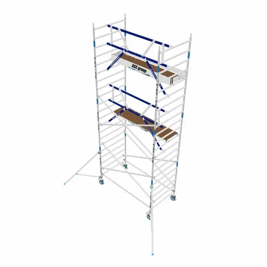 ASC ASC AGS Pro échafaudage roulant 135x250 7,2m HT garde-corps un côté
