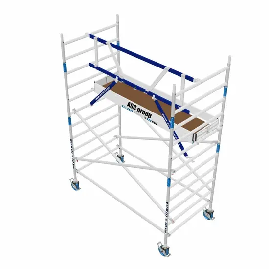 ASC ASC AGS Pro échafaudage roulant 135x305 4,2m HT garde-corps un côté