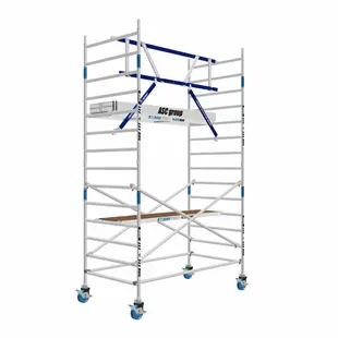 ASC AGS Pro rolling scaffold 135x305 5.2m working height guardrail one side