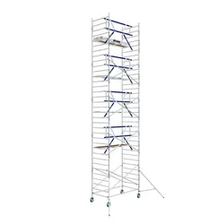 ASC AGS Pro échafaudage roulant 135x305 11,2m HT garde-corps un côté