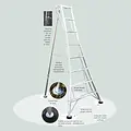 Hendon tripod ladders Vultur échelle trépied 420 cm avec 1 pied réglable