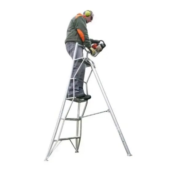 Hendon tripod ladders Vultur driepootladder 180 cm met platform en 1 verstelbaar been