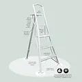 Hendon tripod ladders Vultur driepootladder 180 cm met platform en 1 verstelbaar been